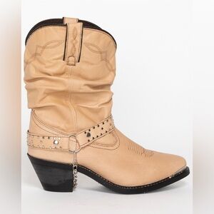 Shyanne Tan Tanya Slouchy Western Cowboy Boots Sz 8.5